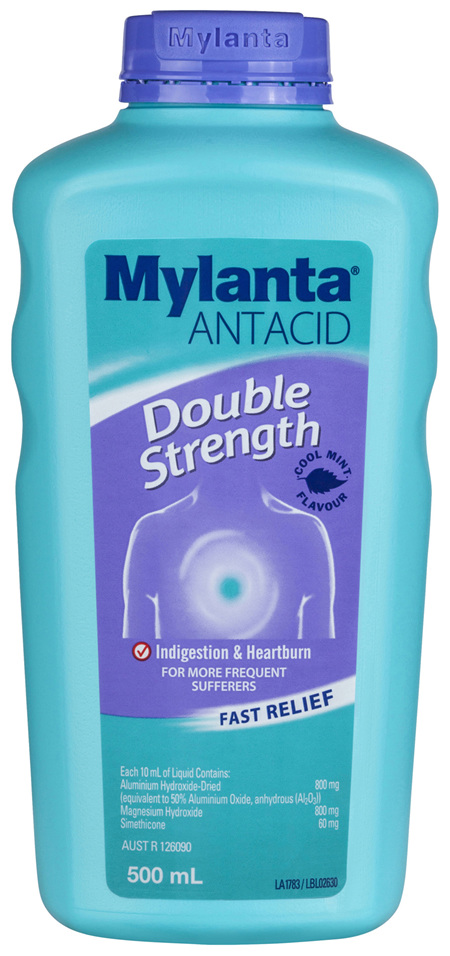 Mylanta Antacid Double Strength Liquid 500mL