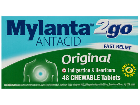 Mylanta2Go Antacid Original 48 Tablets