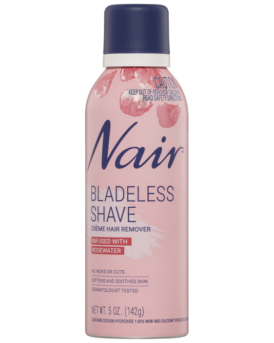 NAIR BLADELESS SHAVE ROSEWATER 142G