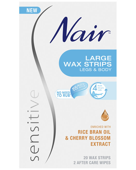Nair Sensitive Large Wax Strips 20 Pack