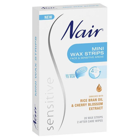 NAIR Sensitive Wax Strips Mini 20pk