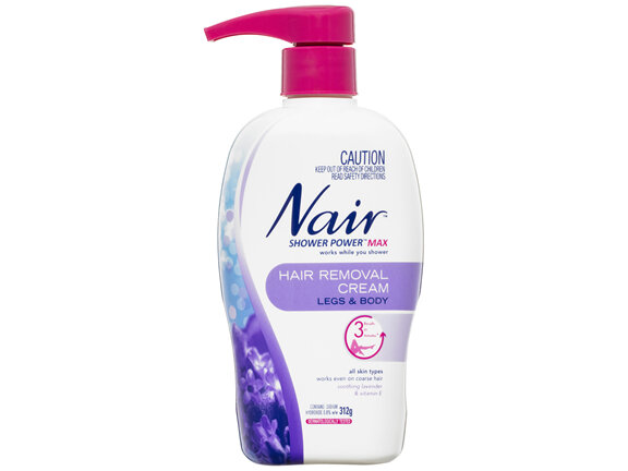 Nair Shower Power Max Hair Removal Cream | Coarse Hair | Legs & Body | 312g