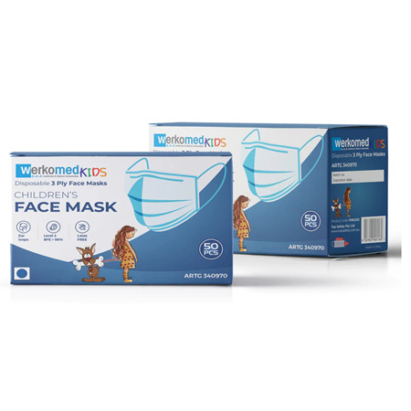 Nano 3 Ply Kids Disp. Face Mask 50pk