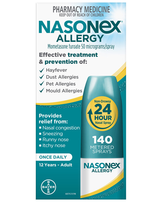 Nasonex Allergy Non-Drowsy 24 Hour Nasal Spray 140 sprays