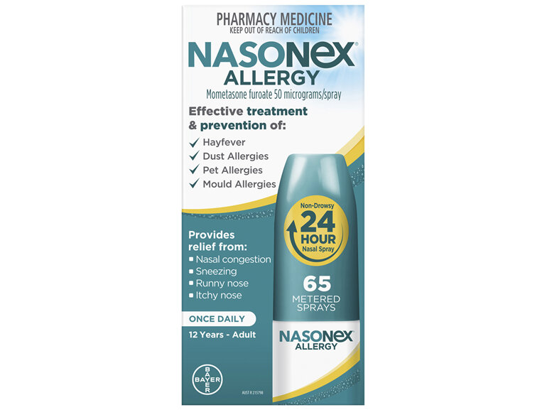Nasonex Allergy Non-Drowsy 24 Hour Nasal Spray 65 Sprays - Moorebank Day & Night Pharmacy