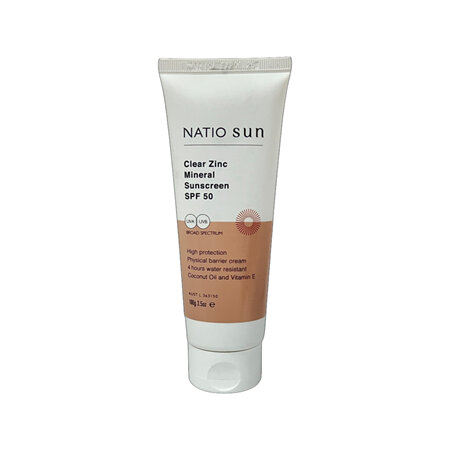 NATIO Clear Zinc Min S/Sc SPF50 100g