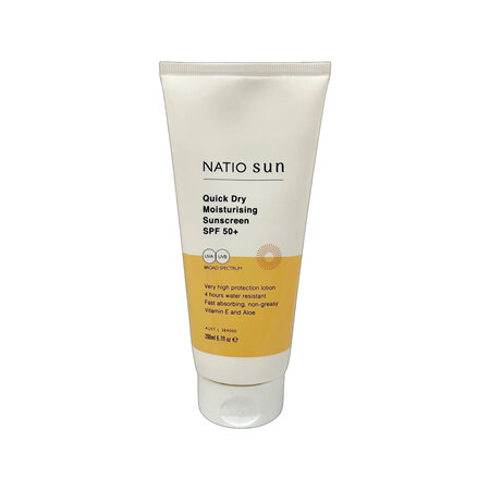 NATIO Quick Dry Moist SPF50+ 200ml