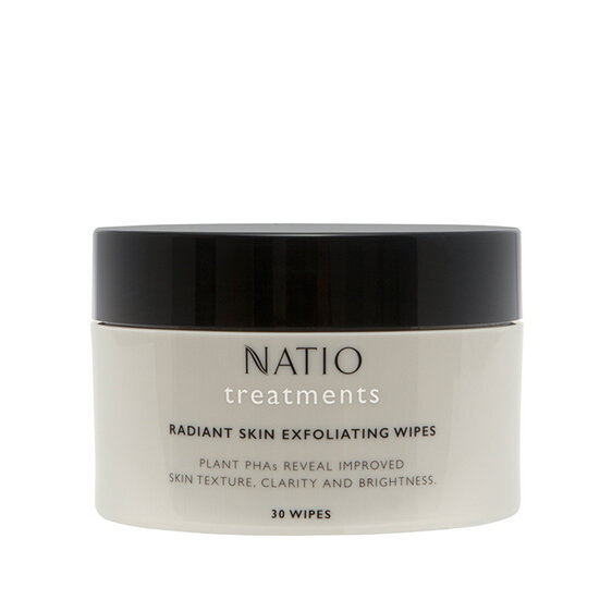 Natio Radiant Skin Exfoliating Wipes 30's