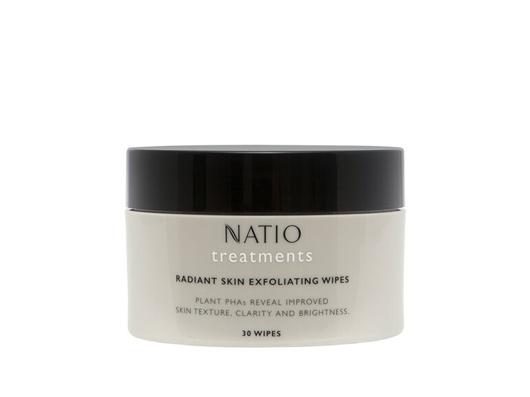 Natio Radiant Skin Exfoliating Wipes 30's