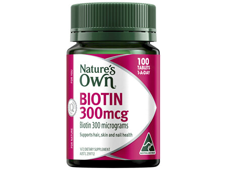 Nature’s Own Biotin 300mcg 100 Tablets