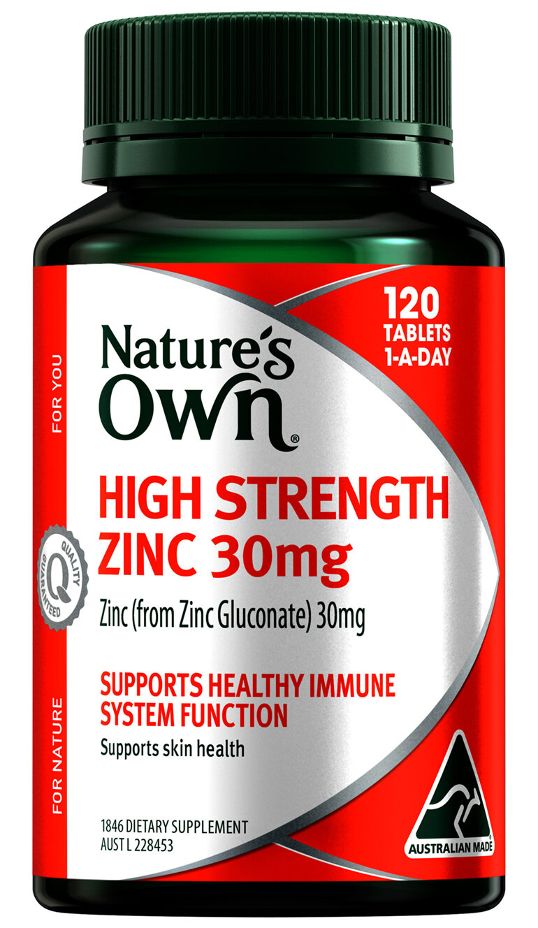 Nature's Own High Strength Zinc 30mg 120 Tablets