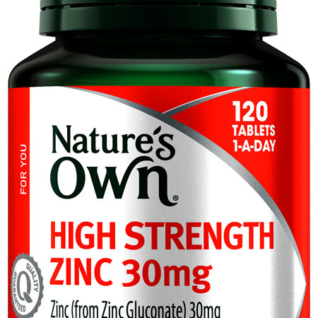 Nature's Own High Strength Zinc 30mg