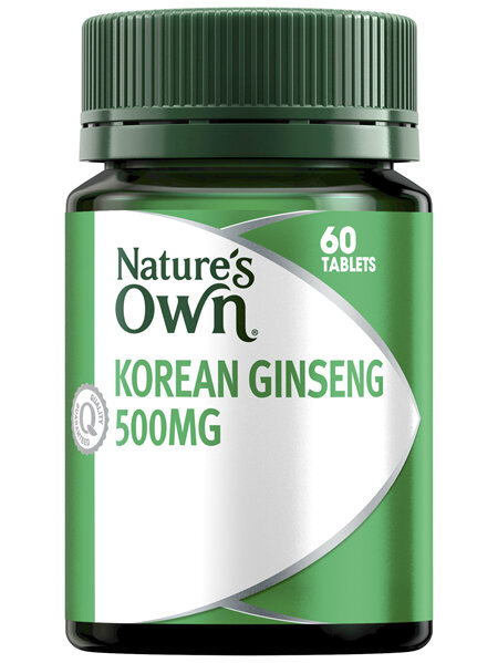 Nature's Own Korean Ginseng 500mg 60 Tablets
