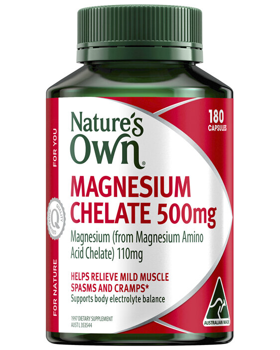 Nature's Own Magnesium Chelate 500mg 180 Capsules