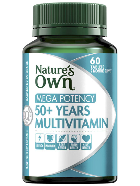 Nature's Own Mega Potency 50+ Years Multivitamin 60 Tablets