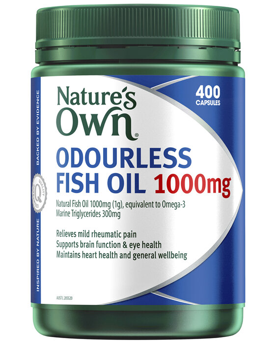 Nature's Own Odourless Fish Oil 1000mg 400 Capsules