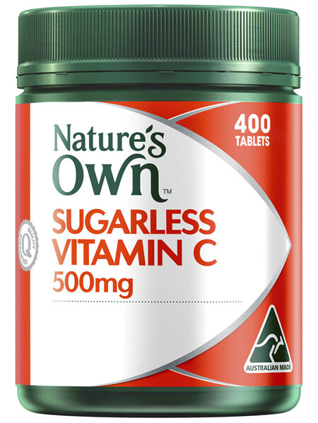 Nature's Own Sugarless Vitamin C 500mg Chewable Natural Orange Flavour