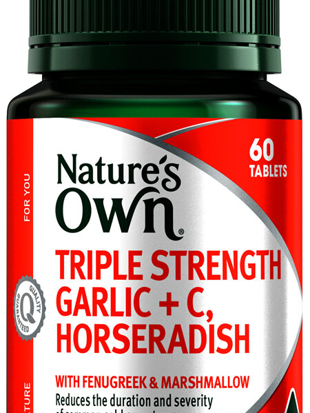 Nature’s Own Triple Strength Garlic + C, Horseradish