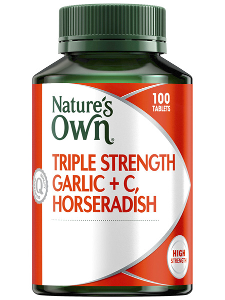 Nature’s Own Triple Strength Garlic, Horseradish + C, Horseradish