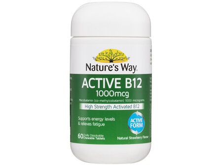 Nature's Way Active B12 Chewable 60 Tablets
