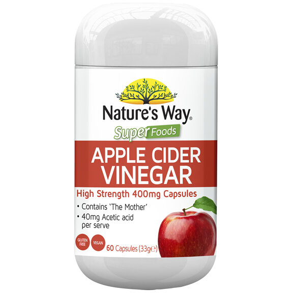 Nature's Way Apple Cider Vinegar 400mg 60 Capsules
