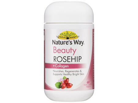 Nature's Way Beauty Rosehip + Collagen Tablets