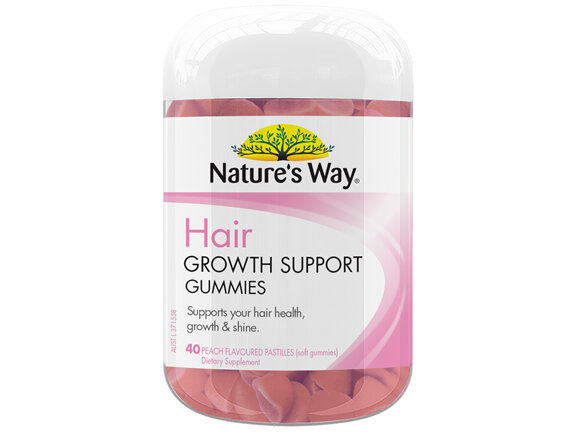 Nature's Way Hair Growth Support Gummies Peach 40 Pack