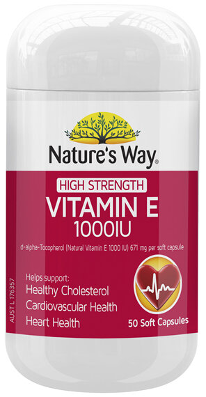 NATURE'S WAY High Strength Vitamin E 1000 IU 50 Soft Capsules