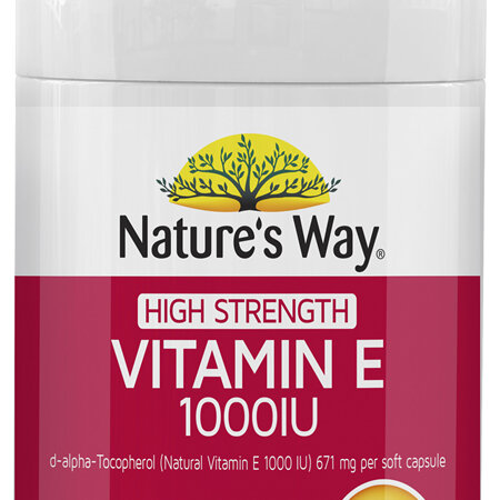 NATURE'S WAY High Strength Vitamin E 1000 IU 50 Soft Capsules