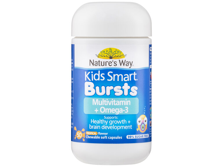 Nature's Way Kids Smart Bursts Multivitamin + Omega-3 50s