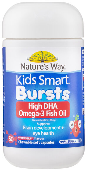 Nature’s Way Kids Smart Bursts Omega-3 Fish Oil Strawberry 50s