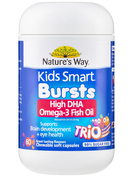 Nature's Way Kids Smart Bursts Omega-3 Fish Oil Trio 60S