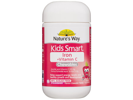 Nature's Way Kids Smart Iron + Vitamin C Chewable 50's