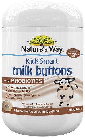 Nature's Way Kids Smart Milk Buttons Probiotic Chocolate 150s