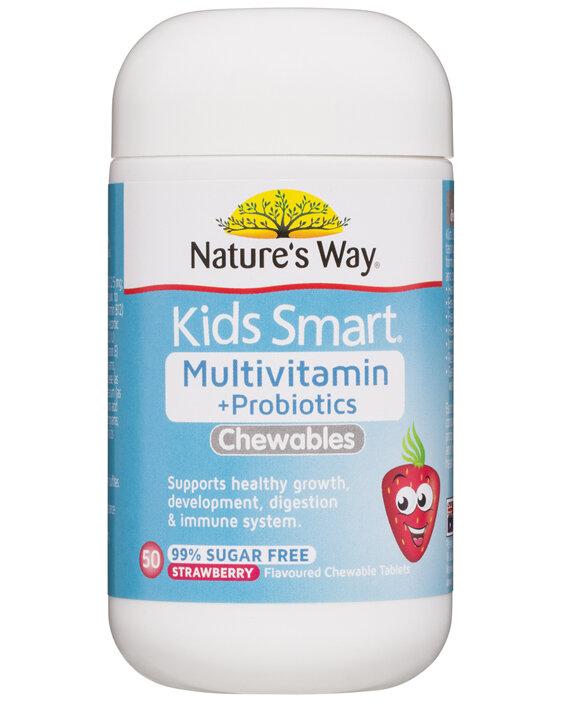 Nature's Way Kids Smart Multivitamin + Probiotics Chewables 50's