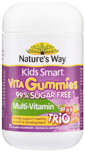 Nature's Way Kids Smart Vita Gummies 99% Sugar Free Multi-Vitamin Trio 75's