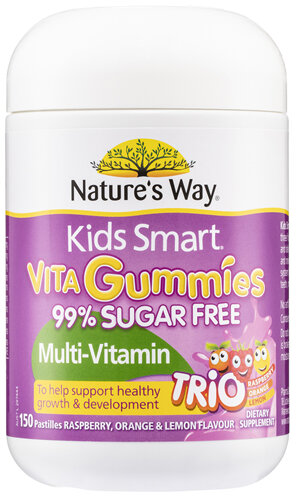 Nature's Way Kids Smart Vita Gummies 99% Sugar Free Multi-Vitamin Trio 150's