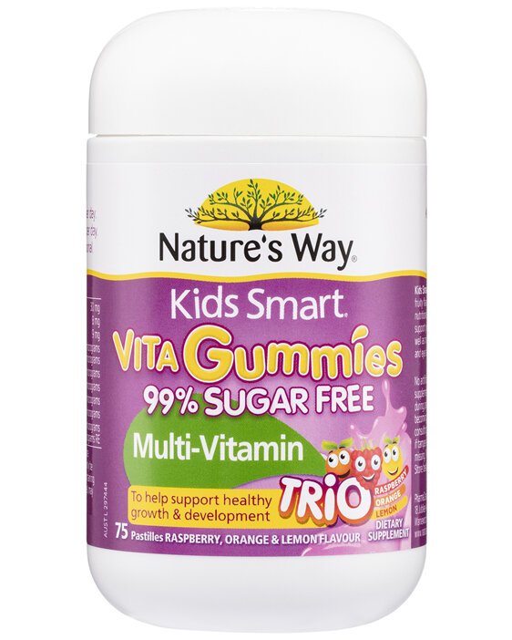 Nature's Way Kids Smart Vita Gummies 99% Sugar Free Multi-Vitamin Trio 75's