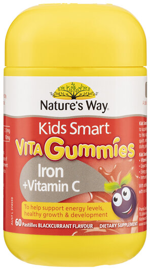 Nature's Way Kids Smart Vita Gummies Iron + Vitamin C 60's