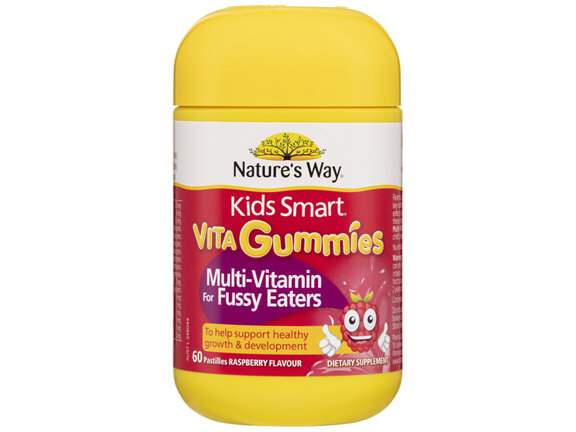 Nature's Way Kids Smart Vita Gummies Multi-Vitamin for Fussy Eaters 60's