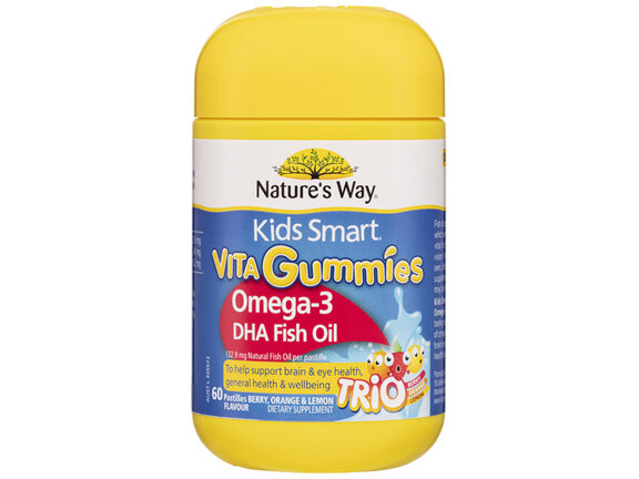 Nature's Way Kids Smart Vita Gummies Omega-3 DHA Fish Oil 60 Pack