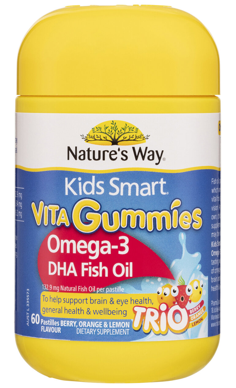 Nature's Way Kids Smart Vita Gummies Omega-3 DHA Fish Oil 60 Pack