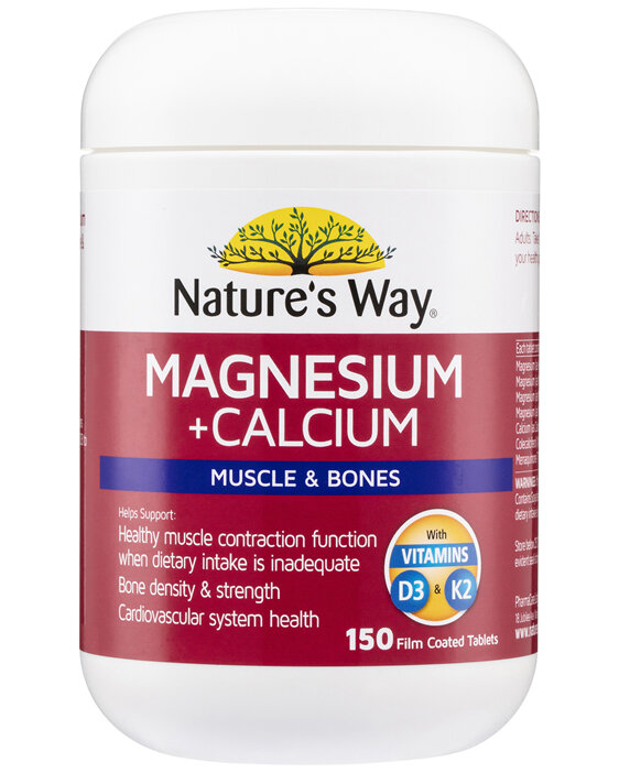 Nature's Way Magnesium + Calcium 150 Tablets