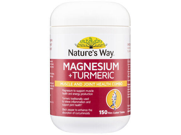 Nature's Way Magnesium + Turmeric 150 Tablets
