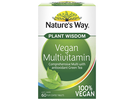 Nature's Way Plant Wisdom Vegan Multi 60 Tablets