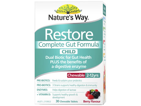 Natures Way Restore Complete Gut Formula Child 30s