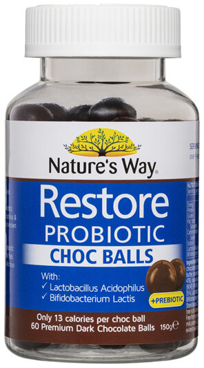 Nature's Way Restore Probiotic 60 Chocolate Balls