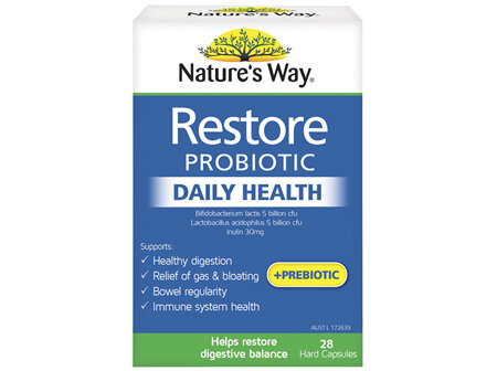 Nature's Way Restore Probiotic Daily Health 28 Capsules