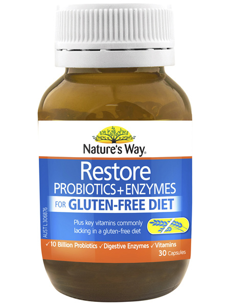 Nature's Way Restore Probiotics + Enzymes for Gluten-Free Diet 30s