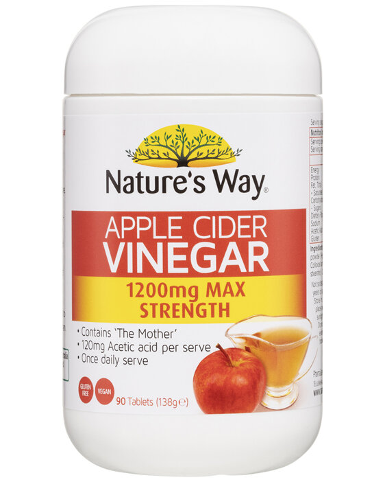 Nature's Way Superfoods Apple Cider Vinegar Max 1200mg 90s